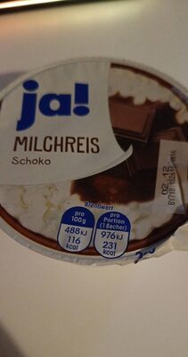 Milchreis Schoko front packaging