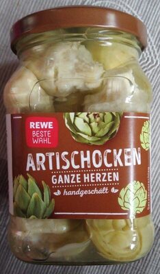 Artischocken, ganze Herzen Glas