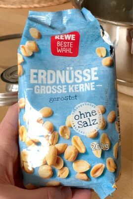 Erdnüsse geröstet ohne Salz front packaging