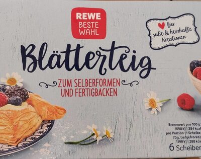 Blätterteig front packaging