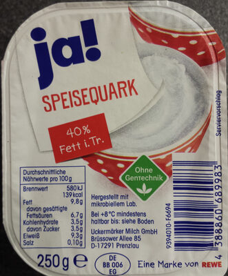 Speisequark 40%