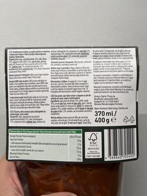 Pământ Sauce ingredients label