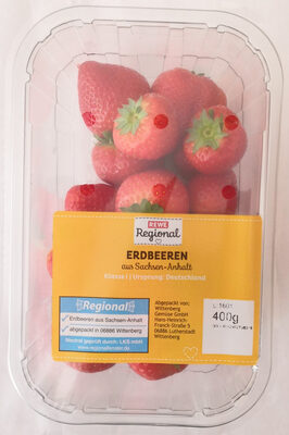 REWE Regional Erdbeeren aus Sachsen-Anhalt front packaging