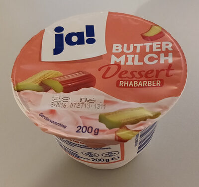 Buttermilch Dessert Rhabarber