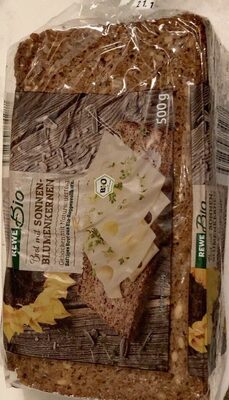 Brot mit Sonnenblumenkernen front packaging