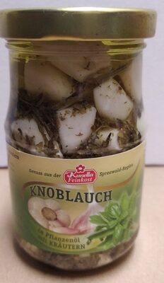 Knoblauch in Pflanzenöl mit Kräutern