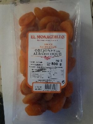 Orejones de albaricoque front packaging