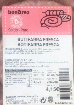 Butifarra fresca