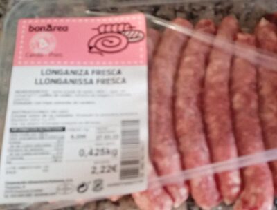 Pork Sausages Llonganissa fresca front packaging