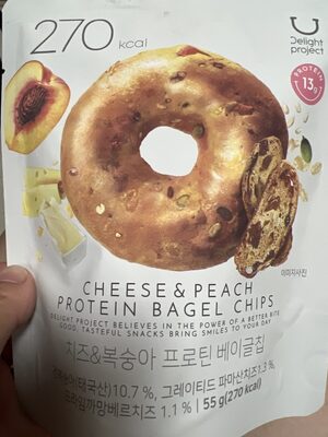チーズ＆ピーチプロテインベーグルチップ