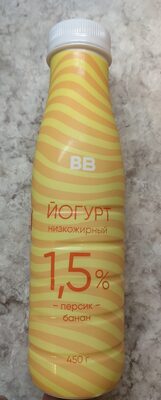Йогурт фруктовый низкожирный 1.5% Персик-банан