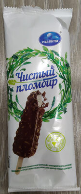 Мороженое эскимо пломбир ванильный в шоколадной глазури с арахисом «Чистый пломбир »