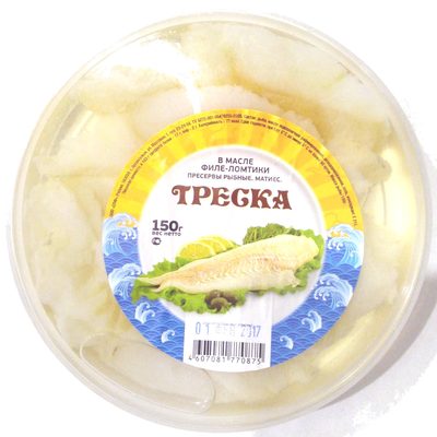 Треска в масле филе-ломтики