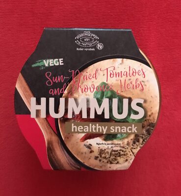 Hummus s rajčaty a provensálským kořením front packaging