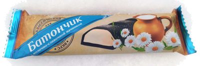 Батончик с молочно-сливочной начинкой front packaging