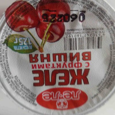 Желе с фруктами Вишня