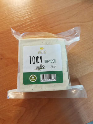 Пищевой соевый продукт "Тофу лук-укроп" front packaging