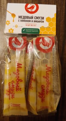 медовый смузи с лимоном и имбирём