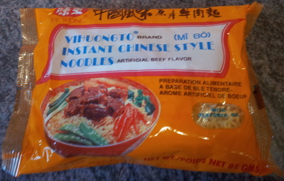 Nouilles chinoises instantanées goût boeuf