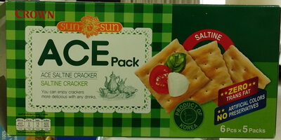 Ace saltine cracker front packaging
