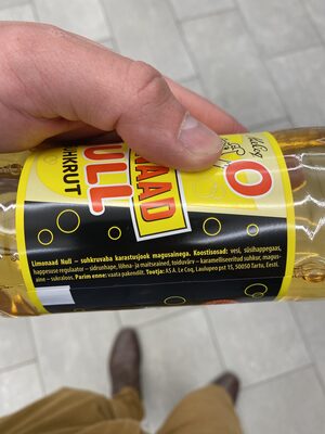 Limonaad Null ingredients label