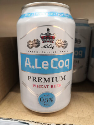 A.Le Coq Premium Wheat Beer 0,3% front packaging