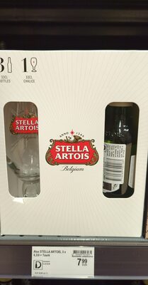 Alus STELLA ARTOIS, 3x 0,33l + Taurė