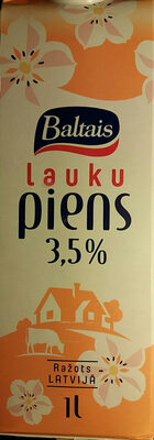 3.5% piens Lauku front packaging