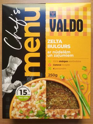 Golden bulgur with noodles and herbs