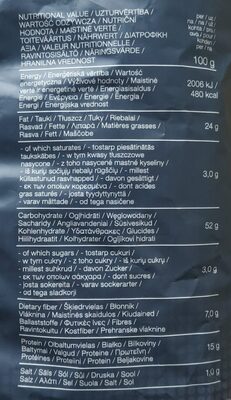 Hemp Crunch Himalaya Salt nutrition facts table