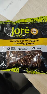Traškios duonelės front packaging