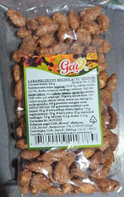 Karamelizuoti migdolai su medumi