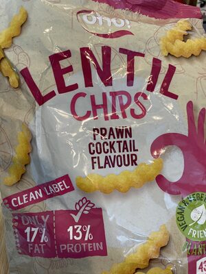 Lentil Chips With Prawn Cocktail Flavour