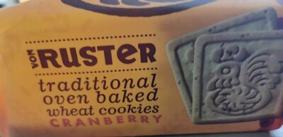 Traditional oven baked wheat cookies cranberry