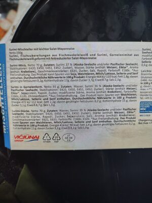 Apero de la mer ingredients label