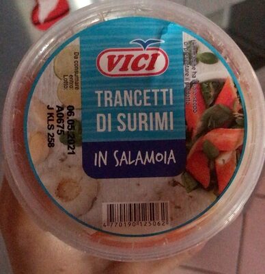 Trancetti di surimi front packaging