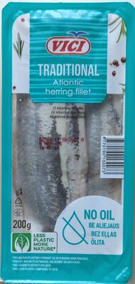 Atlantinių silkių filė front packaging