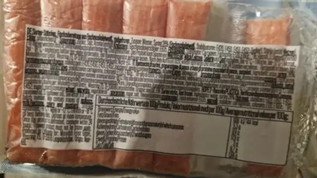 Surimi - Stäbchen nutrition facts table