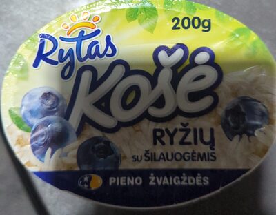 rice porridge with blueberries