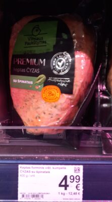 keptas čyžas su špinatais