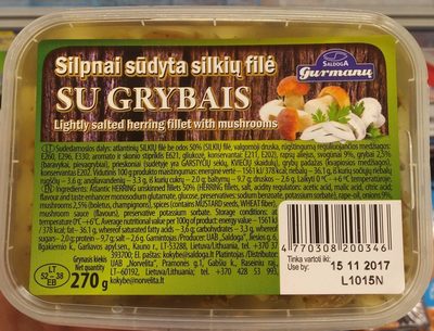 silkių filė su grybais