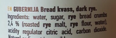 tamsi ruginė ingredients label