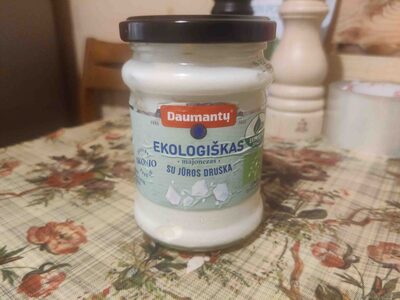 Ekologiškas majonezas su jūros druska front packaging