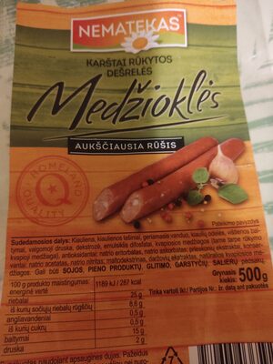 karštai rūkytos dešrelės