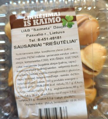 Sausainiai "Riešutėliai"