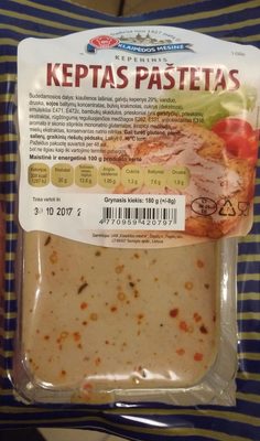 Keptas pastetas front packaging
