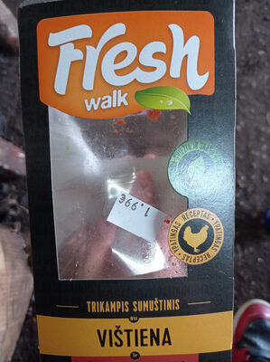 Trikampis sumuštinis su vištiena ir šonine, pomidorais front packaging