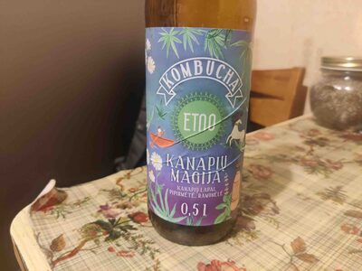 Kombucha "Kanapių Magija" front packaging