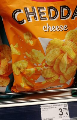 Crinkle Cut Potato Chips With The Taste Of Cheddar front packaging