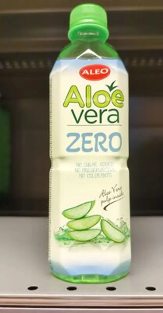 ALEO ZERO NO SUGAR ADDED NO PRESERVATIVE NO COLORANIS front packaging